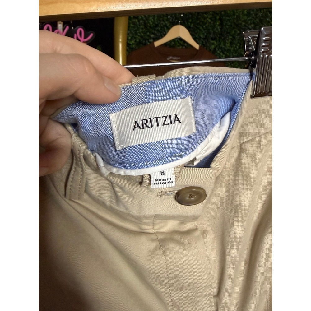 Aritzia, Chino Pants,‎ Tan Khaki, Size 6, Excellent, MSRP $98 - Picture 4 of 4